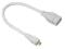 Kabel USB micro BM-AF 2.0 OTG 15cm biały
