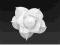 Kwiatki ozdobne z taśmą, biały, 11cm, 1op.