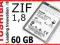 NOWY DYSK TOSHIBA 1,8 ZIF LIF 60GB MK6028GAL