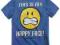 MARKOWA nowy t-shirt SMILEY WORLD niebieski __ 6y