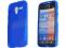 Niebieskie elastyczne etui Gel Motorola Moto X +fo