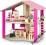Domek drewniany 2-piętrowy dla lalek