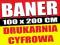 BANER REKLAMOWY REKLAMA 100X200 CM PROJEKT BANERY