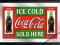 Lustro barowe 20X30 Tu sprzedają zimną Coca-Cola