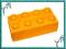 Nowe LEGO DUPLO - klocek 2x4 morela