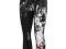 Spodnie SPAIO damskie FITNESS W01 black/white L/XL