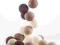 Girlanda Cotton Balls; Kawowy Aromat, 20 kul