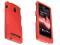 Czerwone elastyczne etui Sony Xperia P + folia