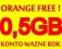 INTERNET ORANGE FREE 0,5GB WAZNY ROK