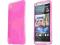 Różowe elastyczne etui Gel HTC Desire 816 + folia