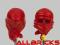 Lego elementy Nakrycie głowy Ninja czerwony 30177