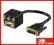 Adapter gniazdo VGA + RGB na wtyk DVI - 30cm