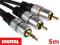 Przewód kabel JACK 3.5mm st. - 2x RCA 5m DIGITAL