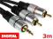 Przewód kabel JACK 3.5mm st. - 2x RCA 3m DIGITAL