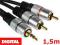 Przewód kabel JACK 3.5mm st - 2x RCA 1,5m DIGITAL