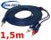 Kabel przewód Jack 3.5 - 2x wt. RCA blister - 1.5m