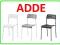 IKEA krzesło do składowania ADDE białe czarne szar