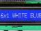 ART Nowe LCD 1x16-W/B WHITE/BLUE z podśw.LED Ext.T
