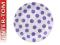 Talerzyki w GROCHY kropki fioletowe, 18 cm, 6 szt