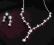 Srebrny naszyjnik kolia łańcuszek perły + kolczyki