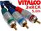 Kabel 3xRCA - 3x RCA component VITALCO HQ - 5,0m