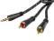 Kabel audio JACK 3,5 stereo - 2xRCA 1,5m HAMA