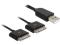 Kabel USB 2.0 A - 2xApple - 0.3m, Delock (82708)