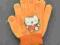 RĘKAWICZKI dziecięce hello kitty pomarańczowe