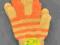 RĘKAWICZKI dziecięce paski pomarańczowe