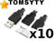 Wtyk USB A na kabel z osłoną (10 szt.) /0133-10