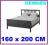 IKEA rama łóżka z dnem 160x200 HEMNES łóżko wenge
