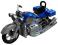 MOTOR z napędem motocykl niebieski 17cm