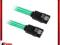 Kabel BitFenix SATA 3 - 30cm opływowy - zielono cz