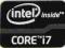 NAKLEJKA ORIGINAL INTEL CORE i7 BLACK INSIDE 15x20