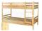 Łóżko piętrowe dla dzieci naturalne drewno - SOSNA