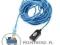 Kabel USB 2.0 AKTYWNY przedłużacz 10m niebieski