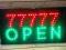 TABLICA KOLOROWA OPEN 7777 LED REKLAMA SZYLD NEON