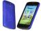 Blue Rubber case Huawei Ascend G300 U8815 + folia