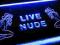 Reklama Neon LIVE NUDE - STRIPTIS szyld prezenter