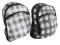 Pojemny plecak w kratkę szkolny młodzież EB47023