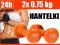 HANTLE HANTELKI WINYLOWO żeliwne 2x 0,75KG +GRATIS