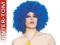 Peruka AFRO niebieskie kręcone włosy duża