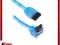 Kabel Akasa SATA 3 - 100cm kątowy - UV niebieski S