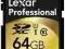 Lexar SDXC 90mb/s - 64GB - Professional 600x