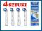 ORAL-B KOŃCÓWKI DO SZCZOTECZKI ORYGINALNE BRAUN 4x