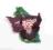 Unikalna filcowa broszka fiolet zieleń filc jedyna