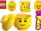 LEGO Pojemnik Głowa na Klocki Zabawki Pudło L 27cm