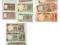 Indie zestaw 12 banknotów od 1 do 100 rupii