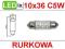 Żarówka rurkowa 6 LED C5W C10W 12V 36mm 36 festoon