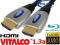 Kabel HDMI-HDMI v.1,3a perłowe wtyki VITALCO 1,2m